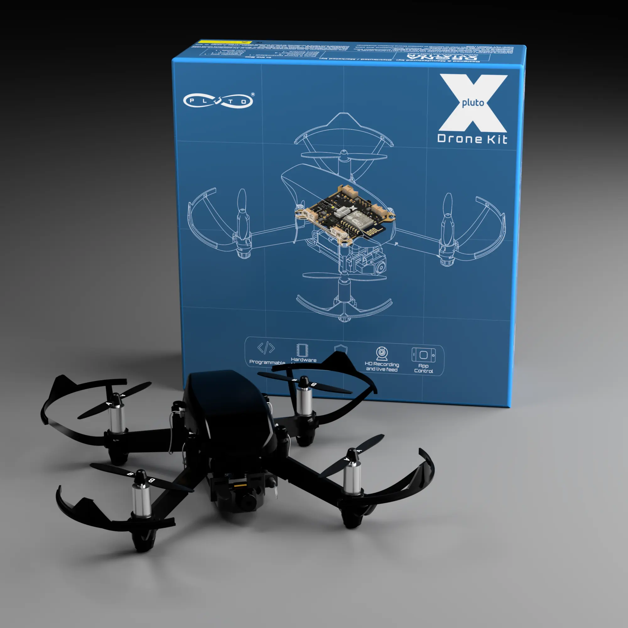 Pluto X Advanced Programmable Nano-Drone Kit with Camera